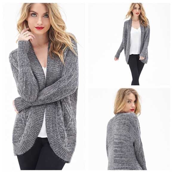 Forever 21 patterned knit cardigan
