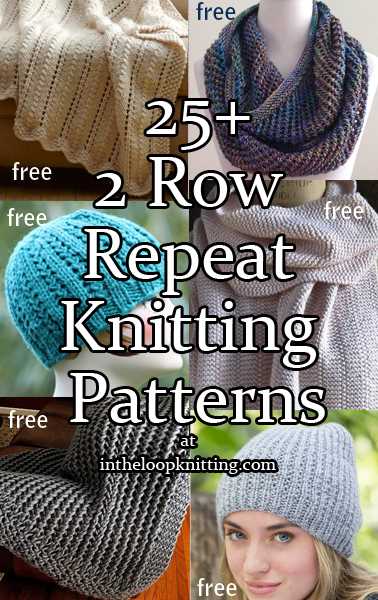 Four row repeat knitting patterns