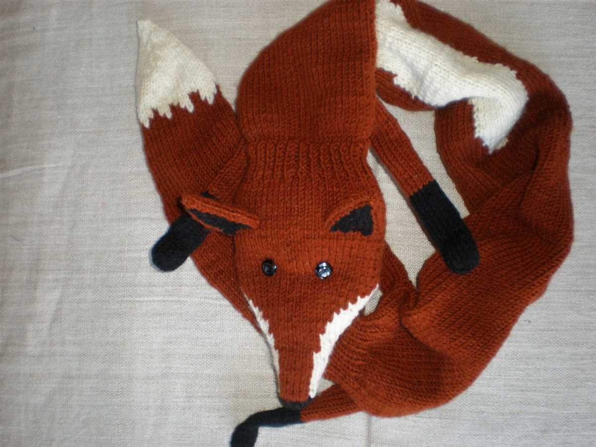 Fox scarf knitting pattern free