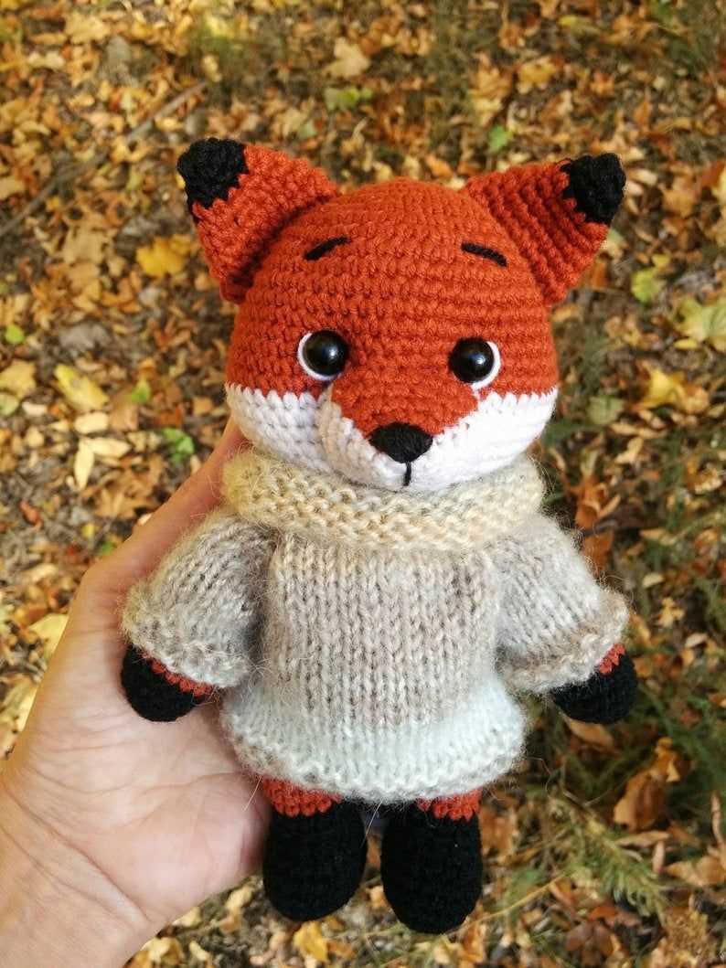 Fox toy knitting pattern