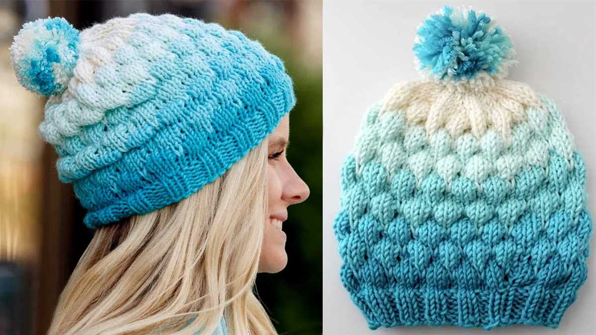 Free bubble beanie hat knitting pattern