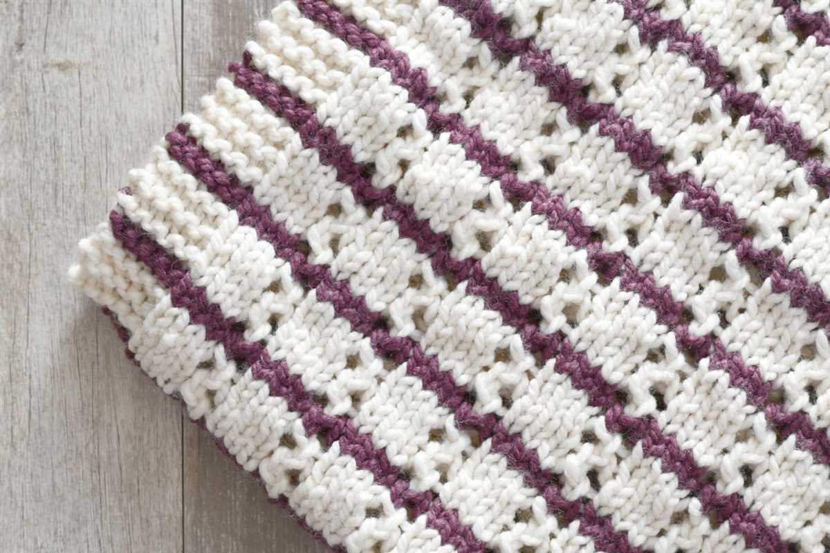 Free diagonal baby blanket knitting pattern