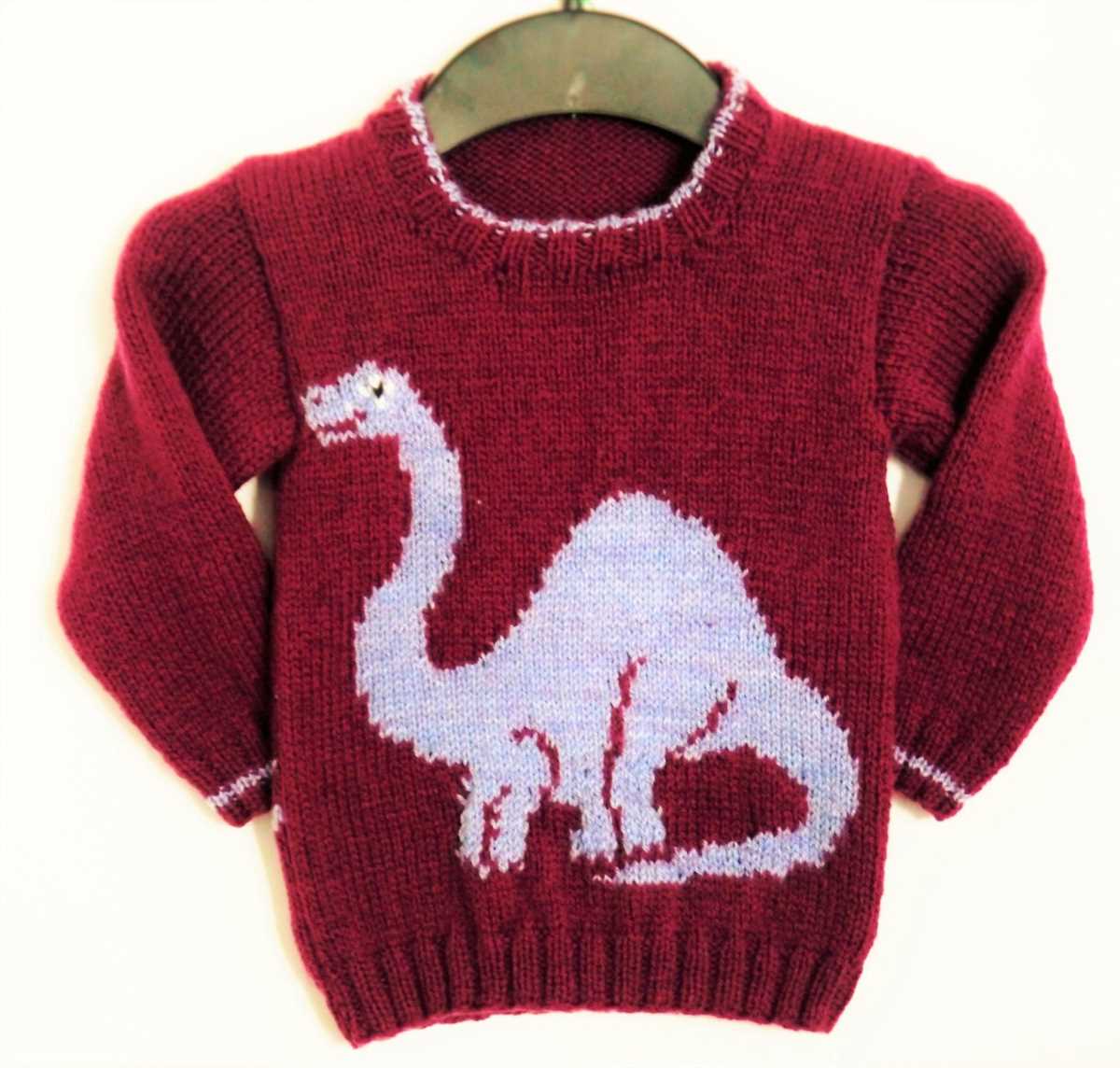 Free dinosaur jumper knitting patterns uk