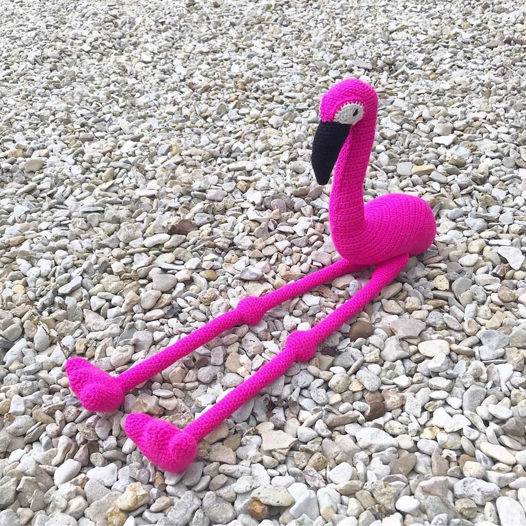 Free flamingo knitting pattern