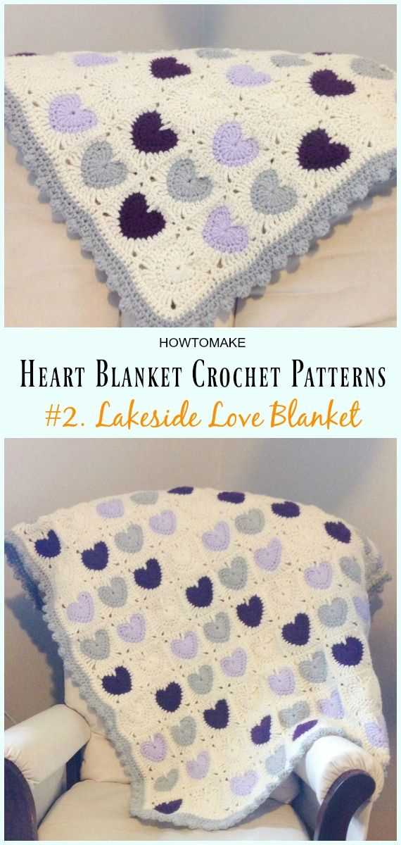 Free heart blanket knitting pattern