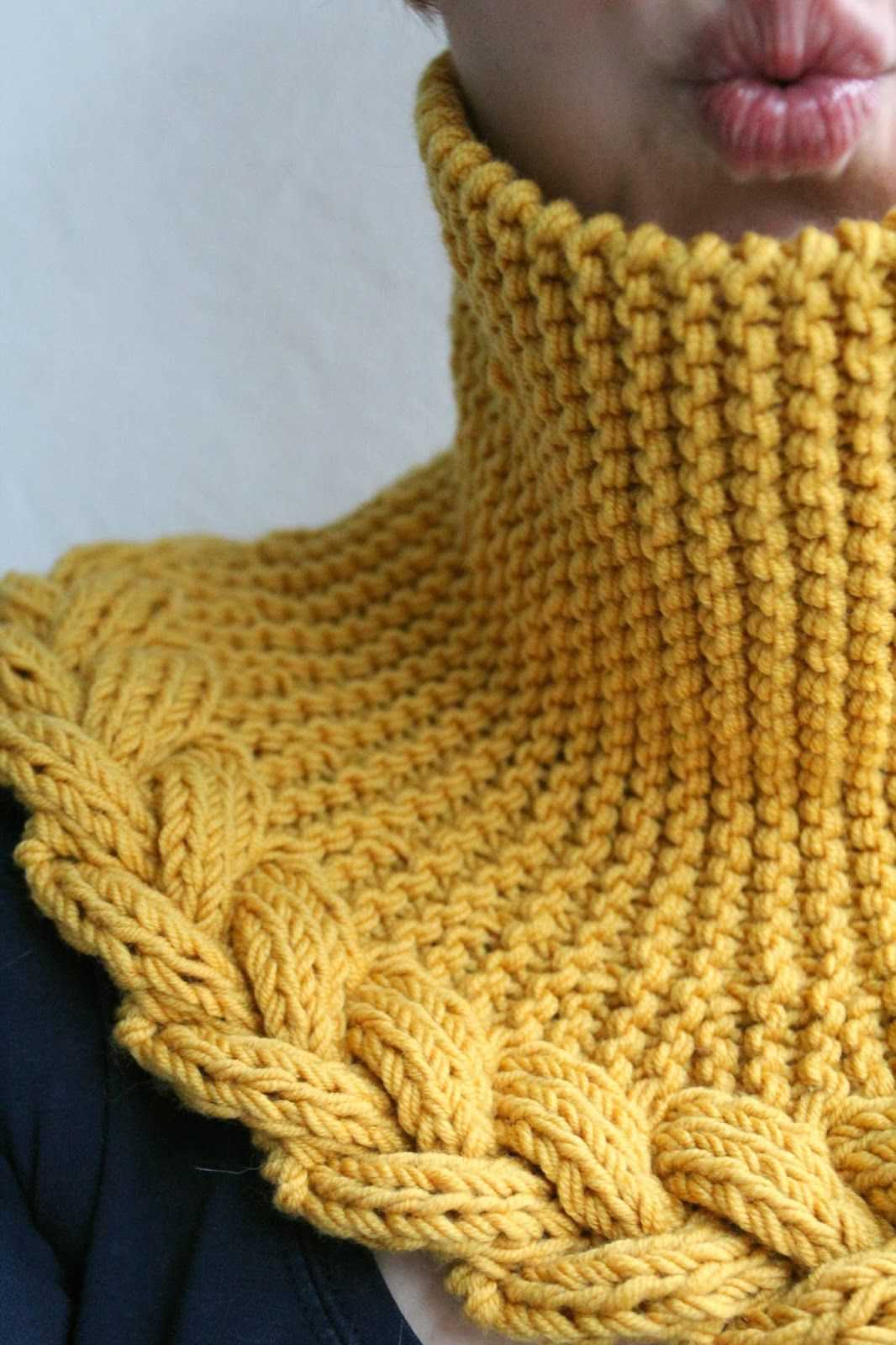 Free knit neck warmer pattern