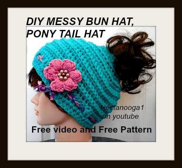 Free knit pattern for ponytail hat