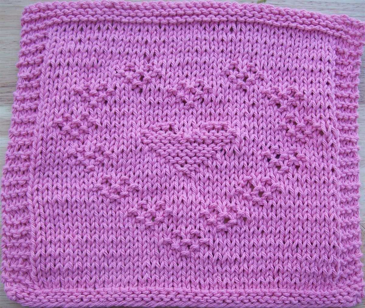 Free knitted dishcloth patterns pictures