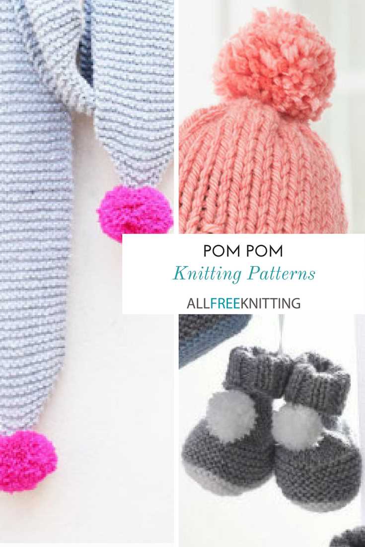 Free knitted pom pom hat pattern