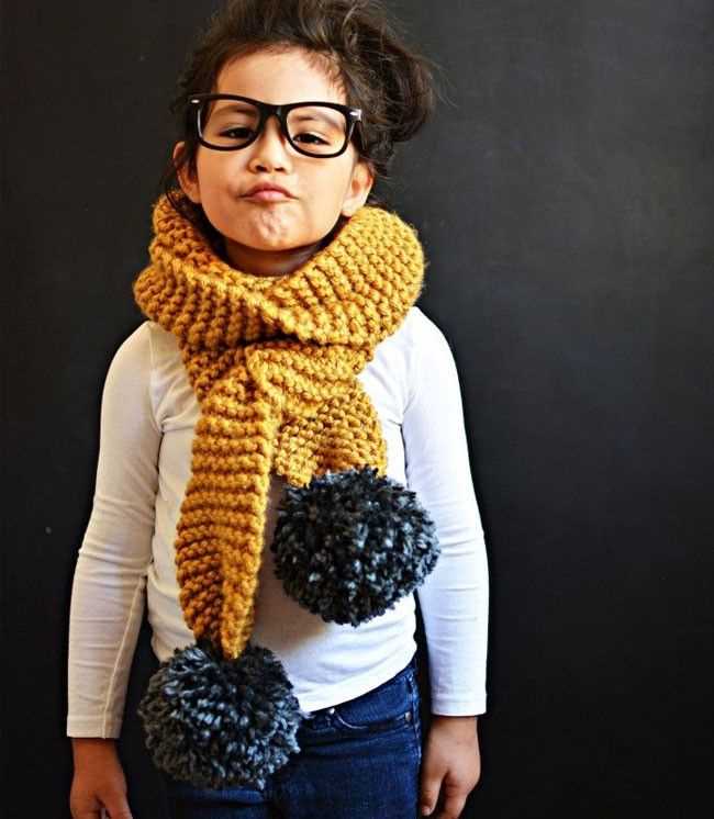 Free knitted scarf pattern for child