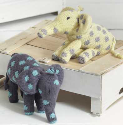 Free knitting pattern for elephant toy