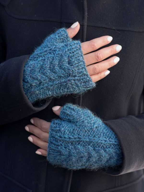 Free knitting pattern for mens fingerless mittens