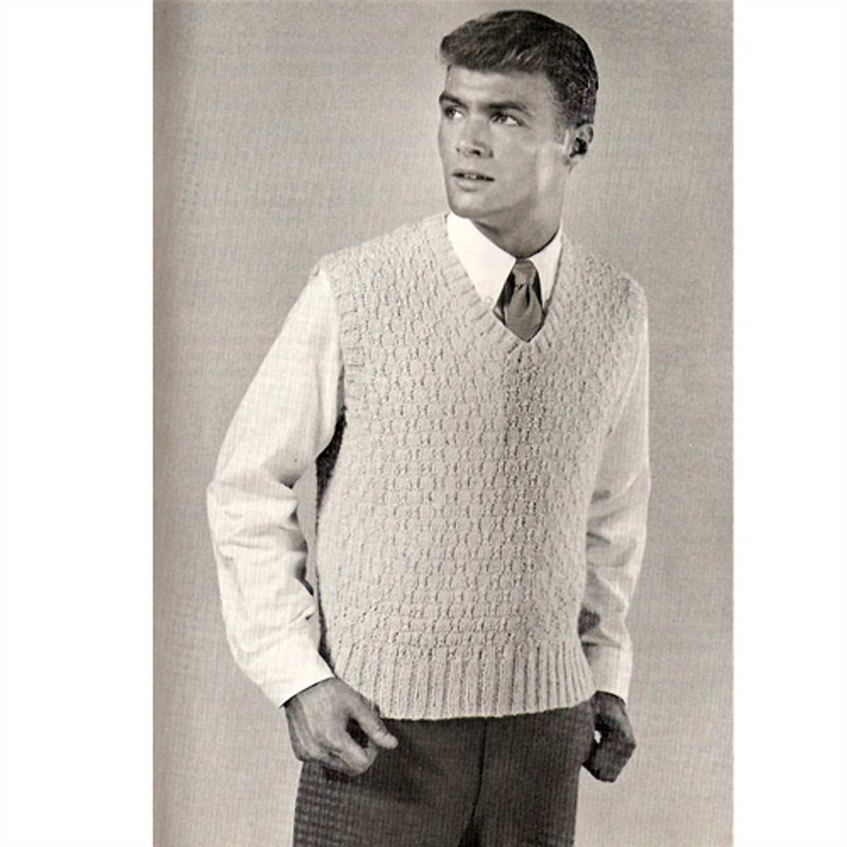 Free knitting pattern for mens sweater vest