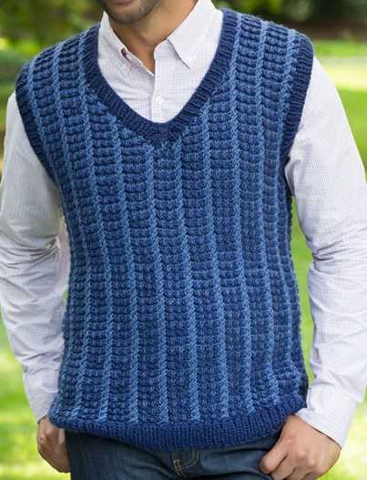 Free knitting pattern for mens sweater vest