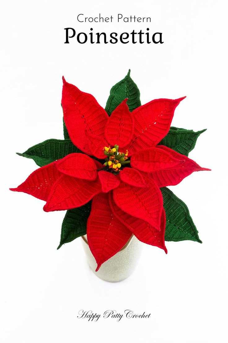 Free knitting pattern for poinsettia