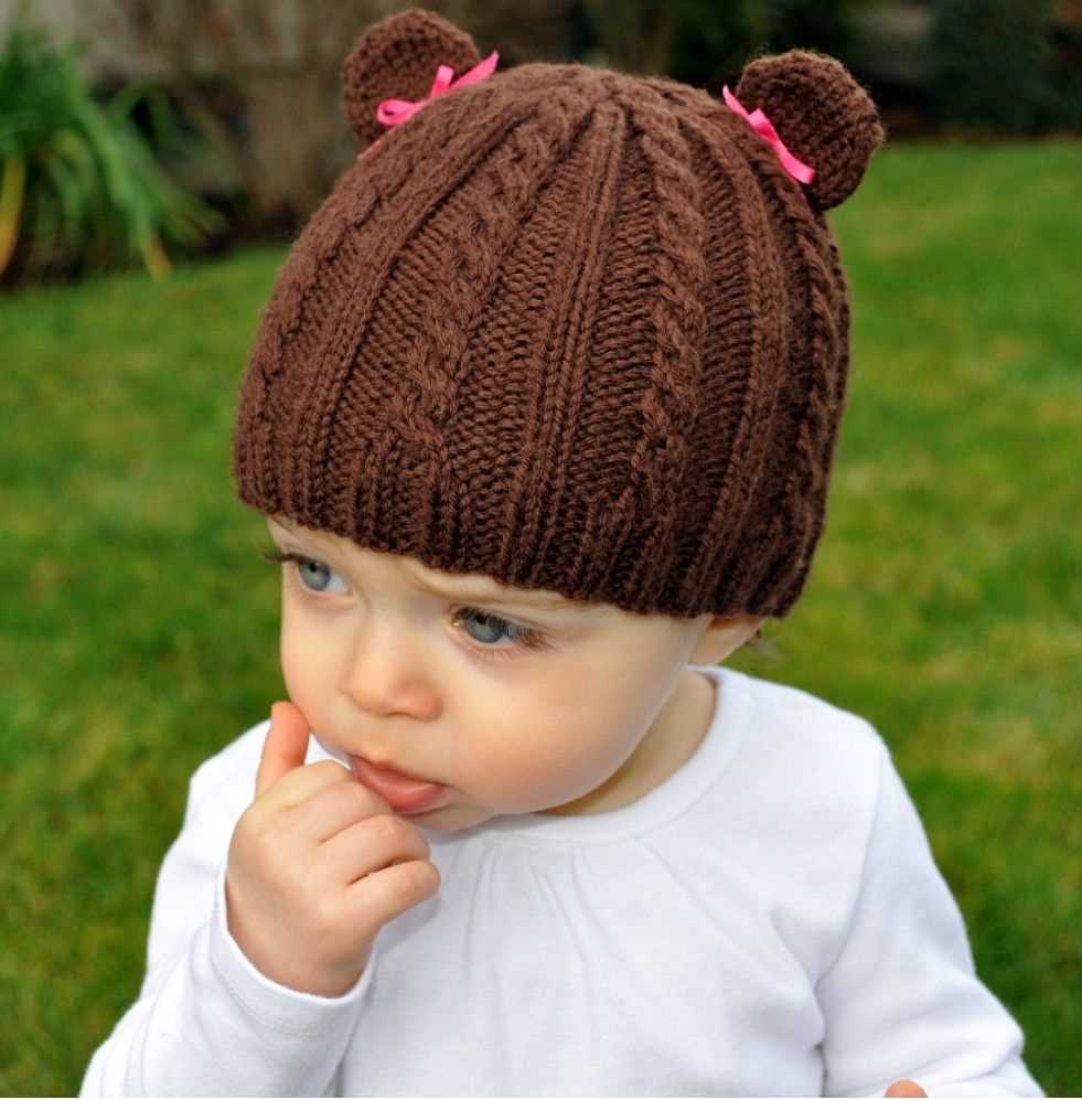 Free knitting pattern hat for teddy bear