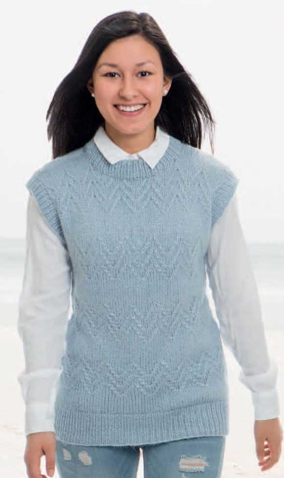 Free knitting pattern ladies v neck vest