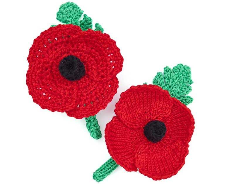 Free poppy knitting pattern