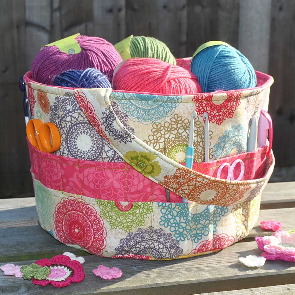 Free sewing pattern for a knitting storage bag