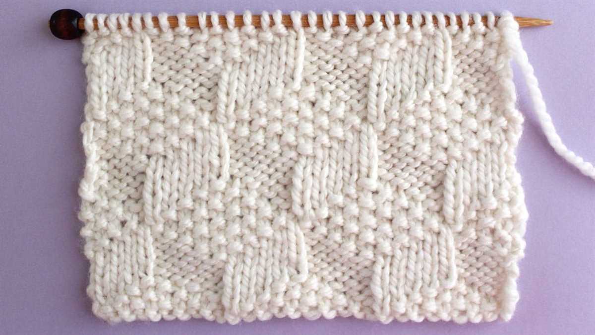 Free tumbling blocks knitting pattern