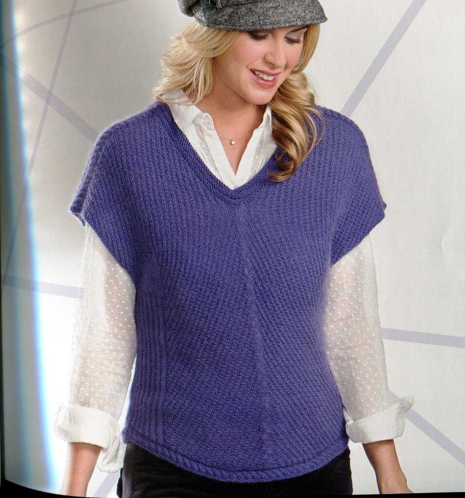 Free v-neck vest knitting pattern