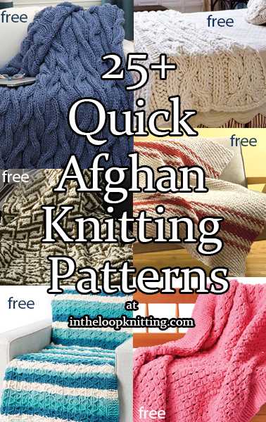 Free afghan knitting patterns bulky yarn