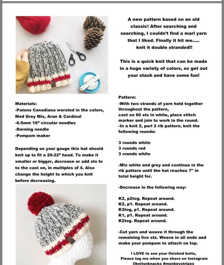 Free beginner knit hat patterns