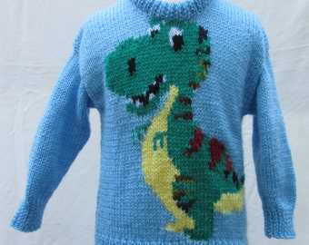 Free dinosaur jumper knitting patterns uk