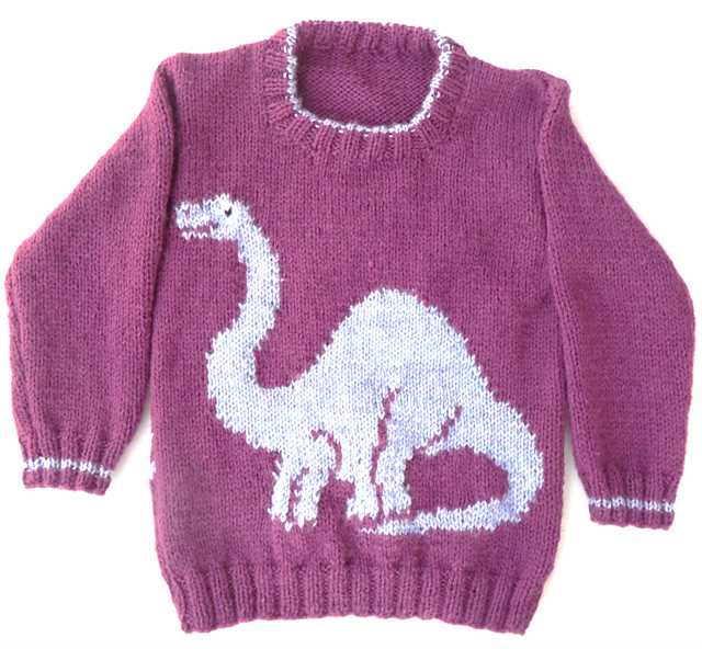 Free dinosaur jumper knitting patterns uk
