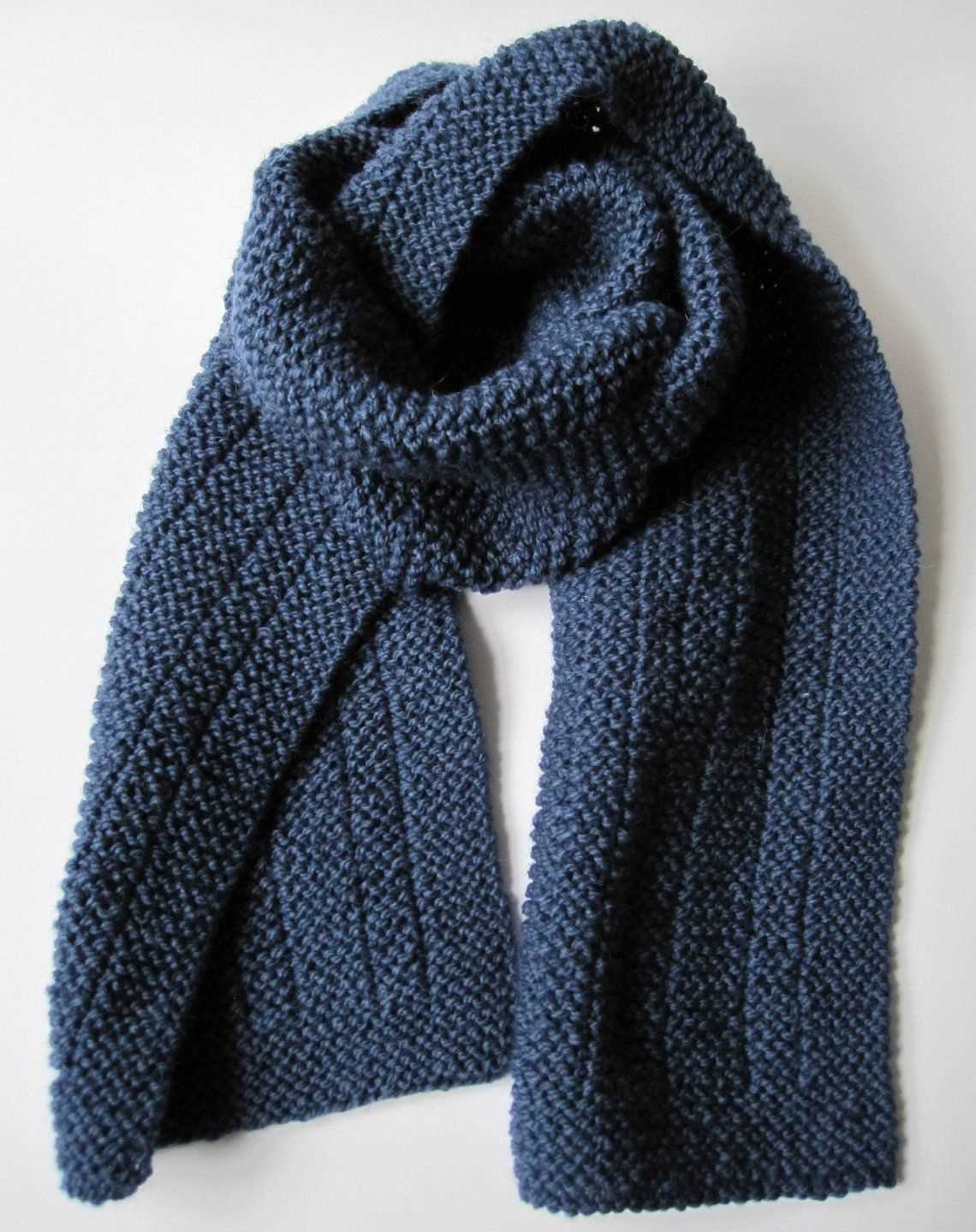 Free easy knitting patterns mens scarf