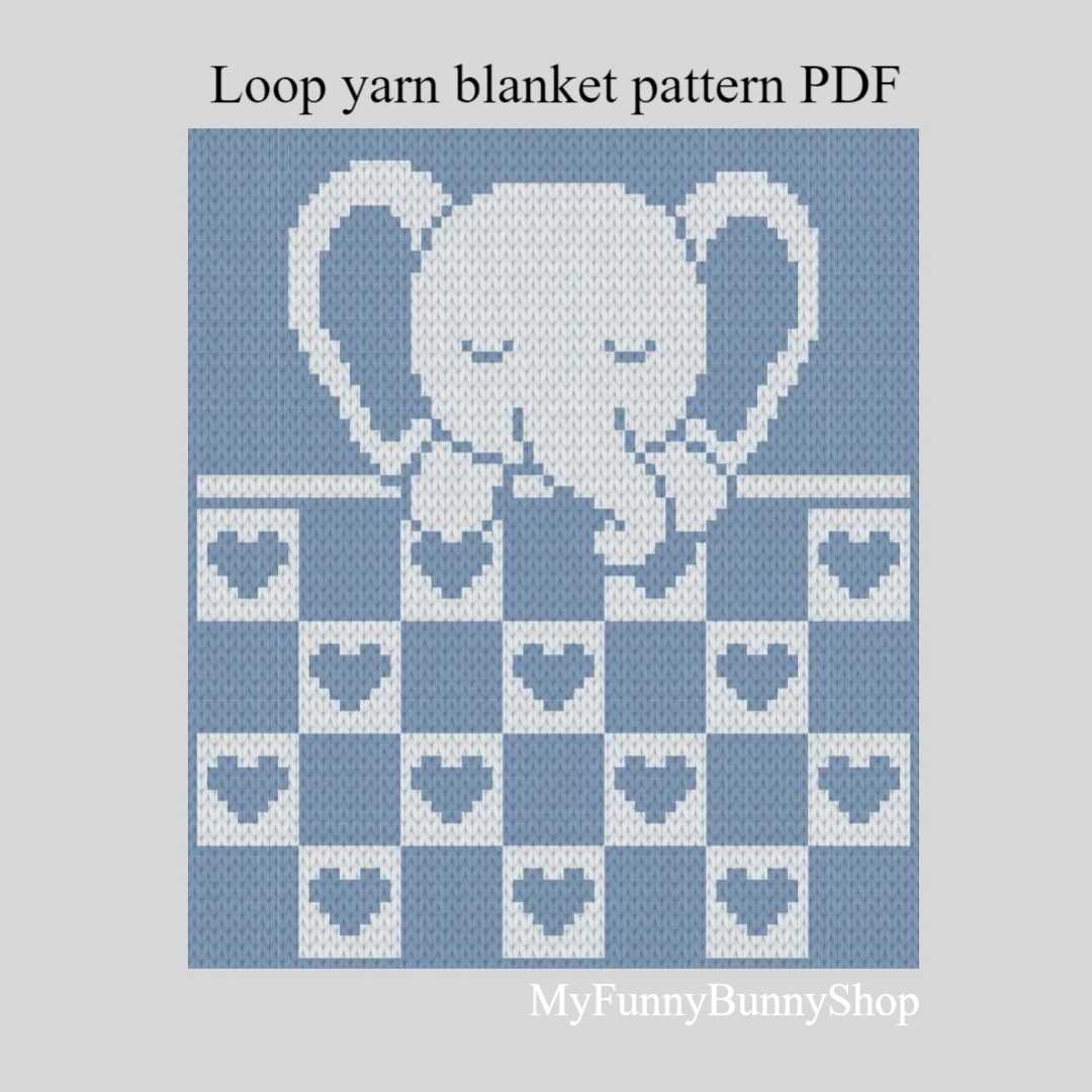 Free elephant blanket knitting pattern