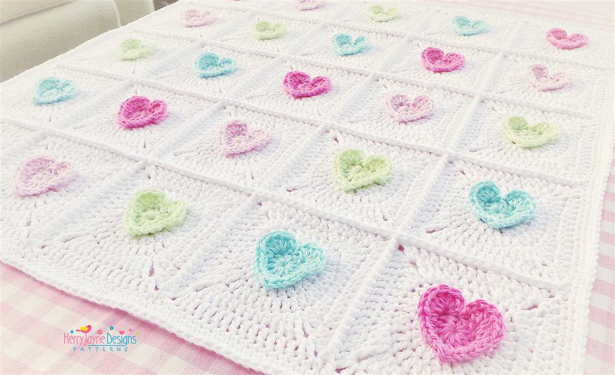 Free heart blanket knitting pattern