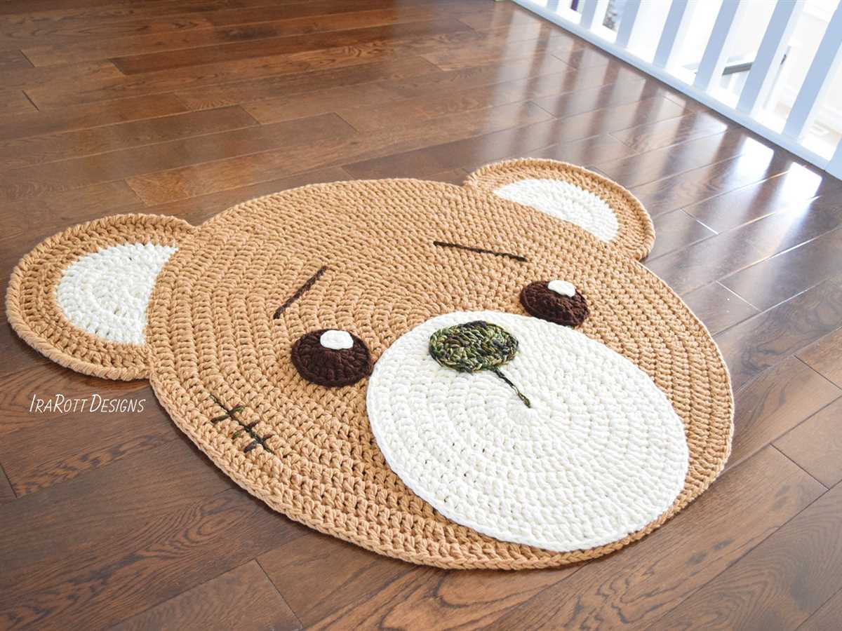 Free knitted bear rug pattern