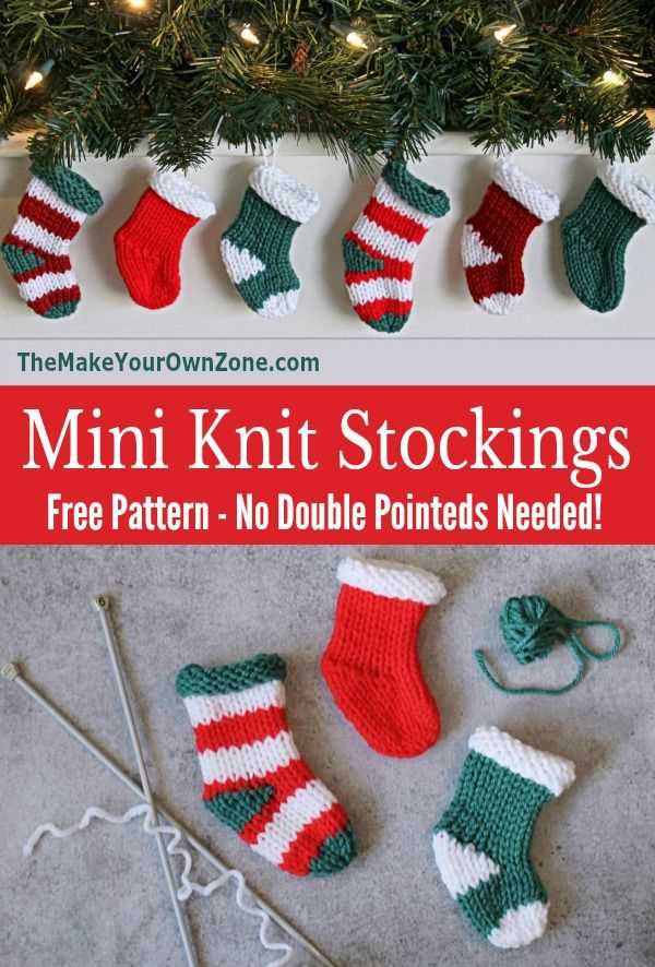 Free knitted mini christmas stocking patterns to download