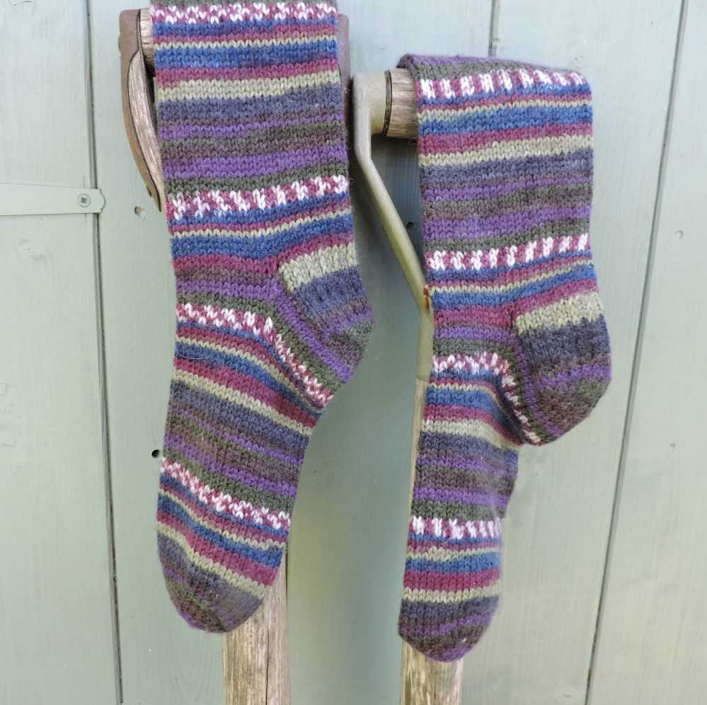 Free knitted sock patterns on 2 needles