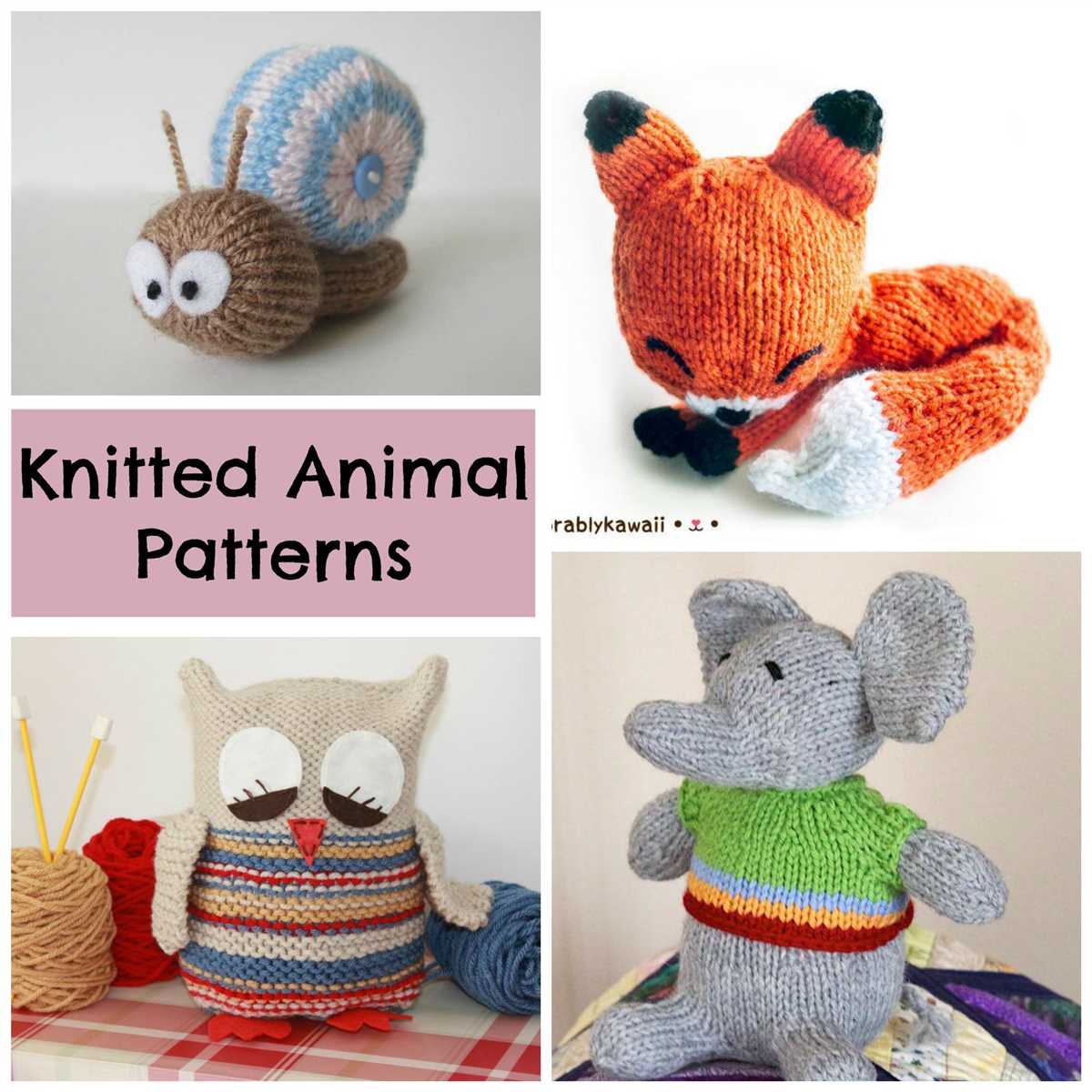 Free knitted stuffed animal patterns