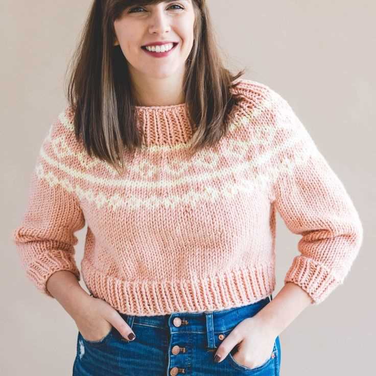 Free knitting pattern cropped sweater