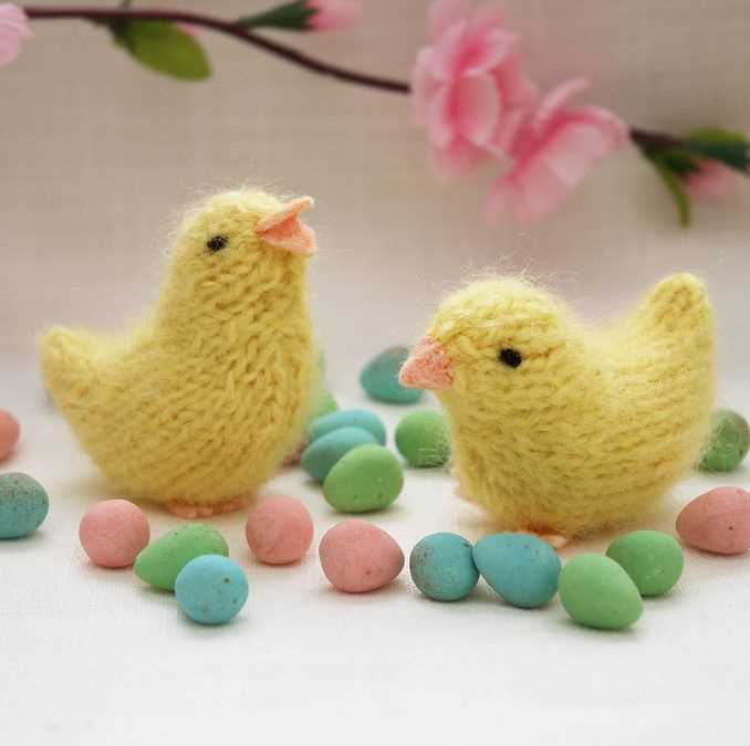 Free knitting pattern easter chick