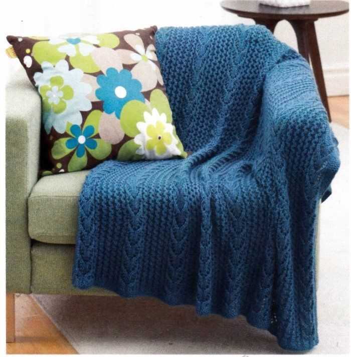 Free knitting pattern for bed throw