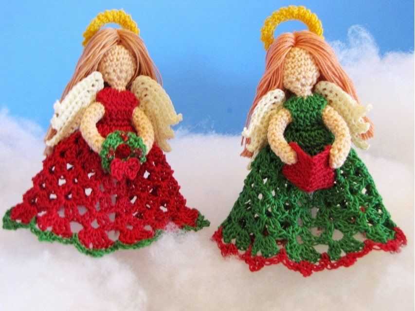 Free knitting pattern for christmas tree angel