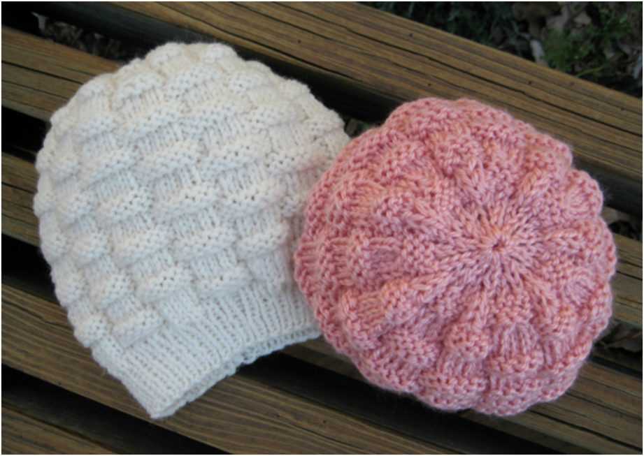 Free knitting pattern for hats on two needles