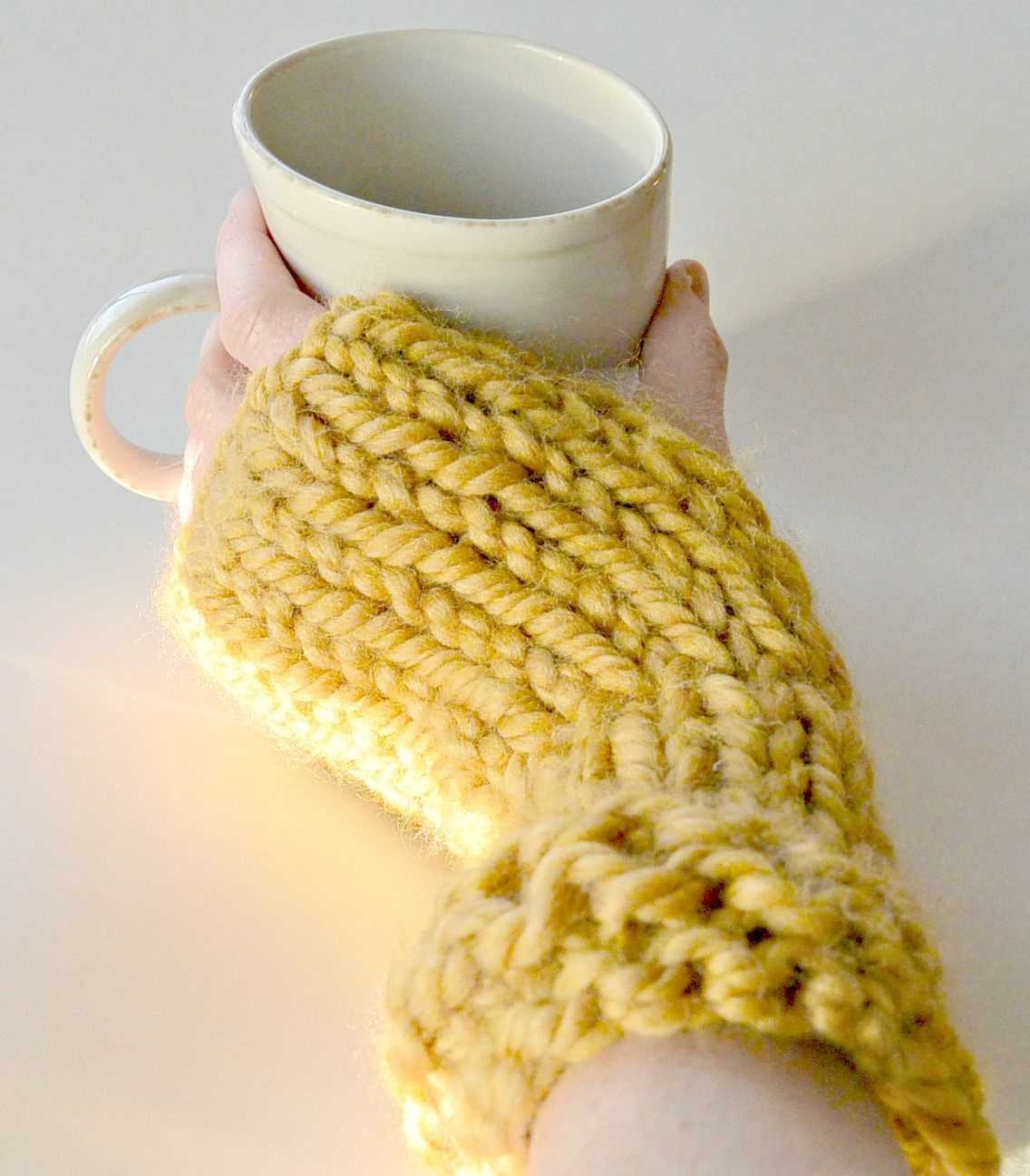 Free knitting pattern for mens fingerless mittens