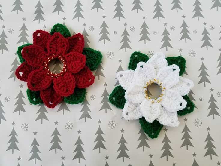Free knitting pattern for poinsettia