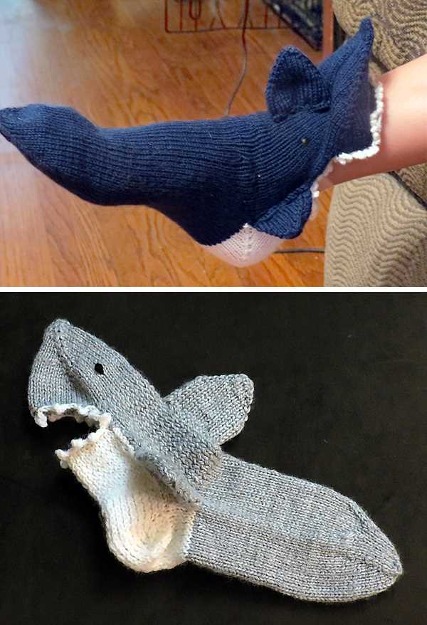 Free knitting pattern for shark slippers
