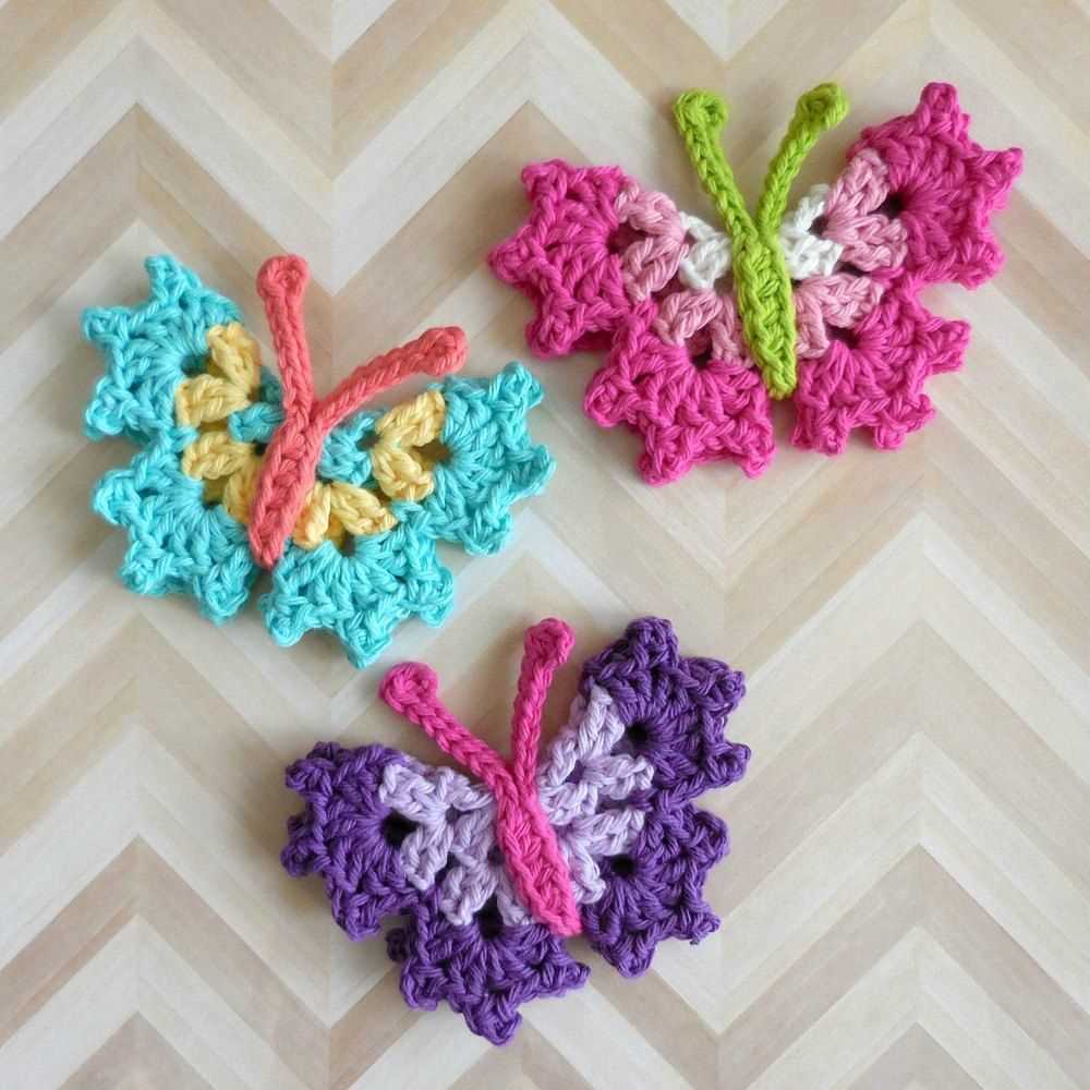 Free knitting pattern for small butterfly