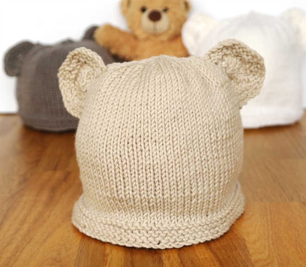 Free knitting pattern hat for teddy bear