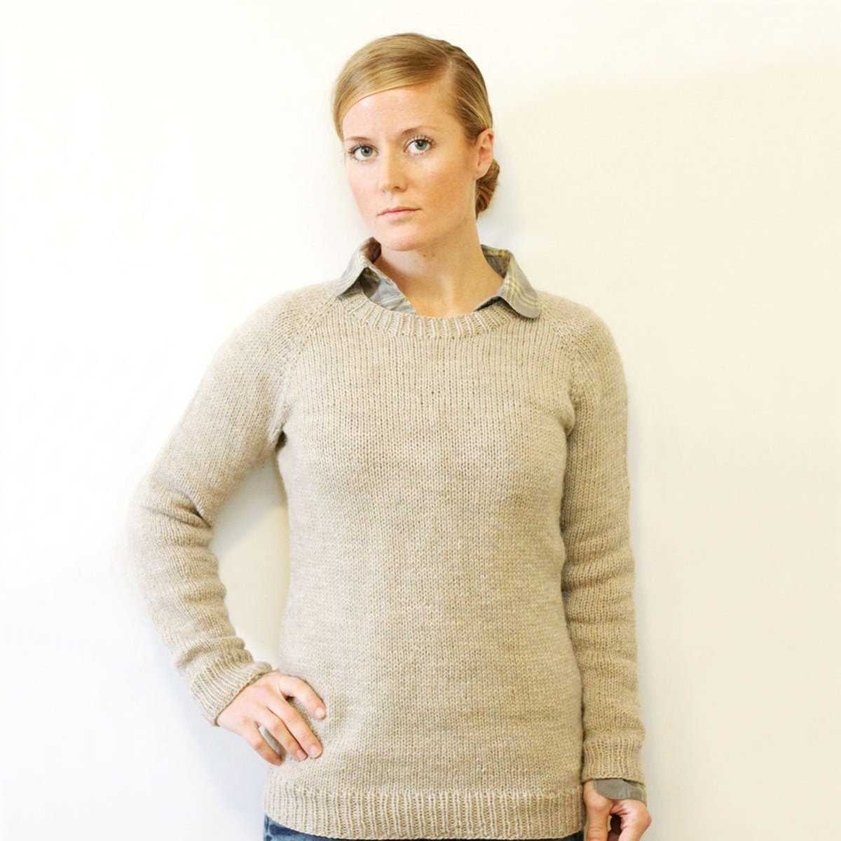 Free knitting pattern sweater top down