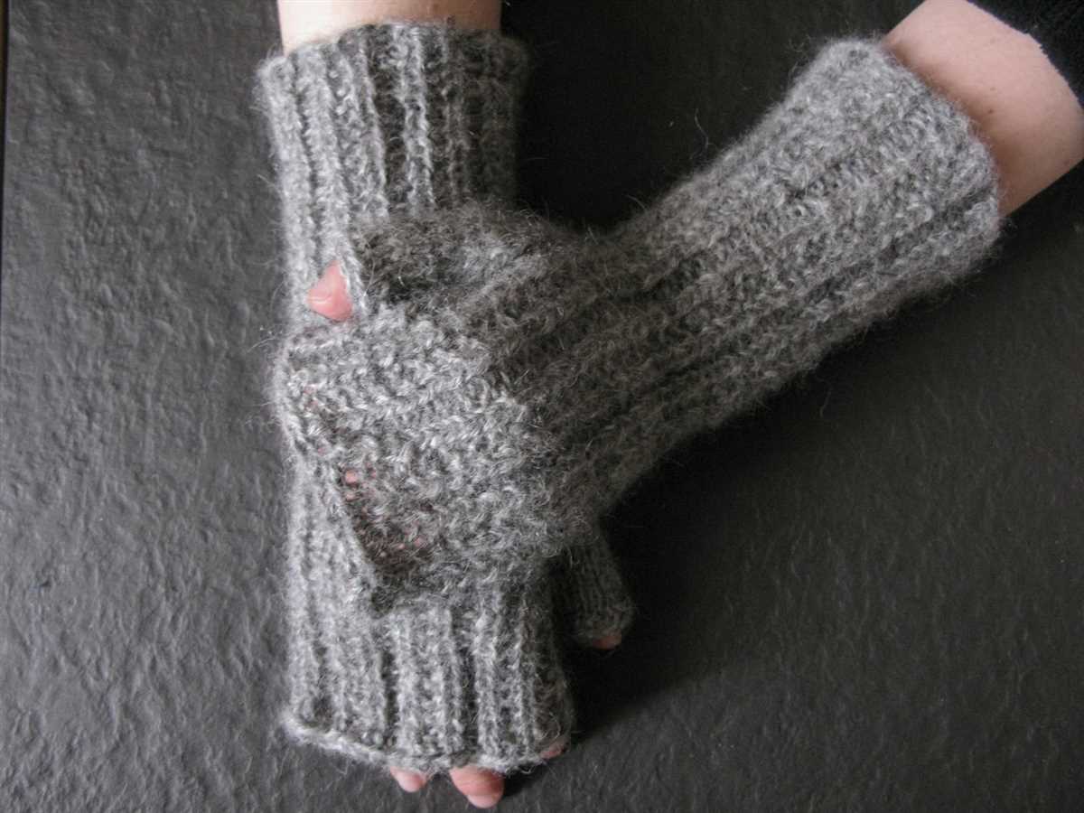 Free knitting patterns for fingerless mittens on 2 needles