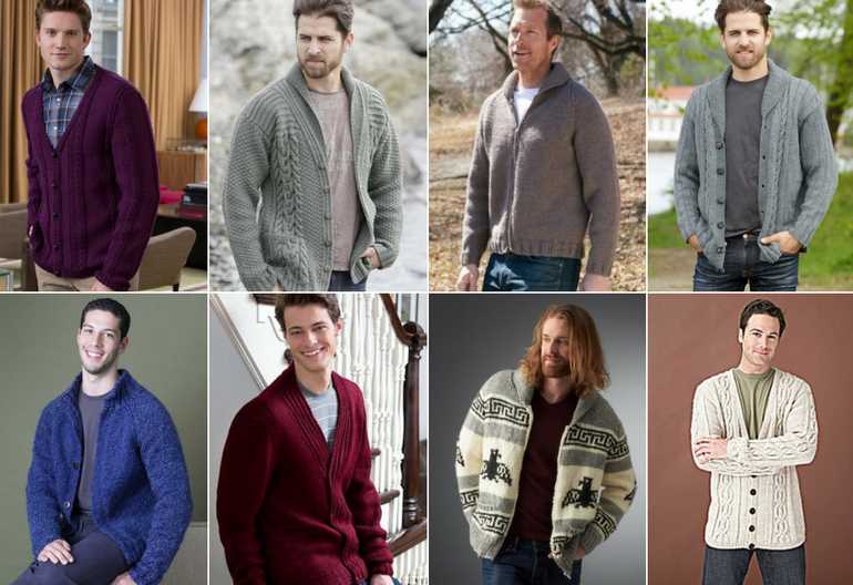 Free knitting patterns mens cardigans