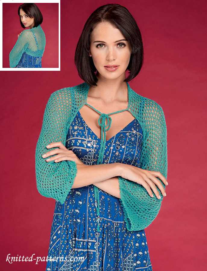 Free lace shrug knitting pattern